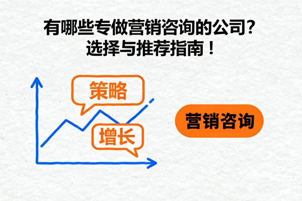 有哪些專做營銷咨詢的公司？選擇與推薦指南！